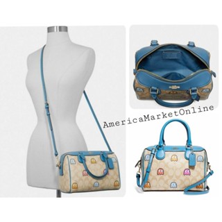 กระเป๋า COACH/ MINI BENNETT SATCHEL IN SIGNATURE CANVAS WITH PAC-MAN GHOSTS PRINT (COACH F73067)