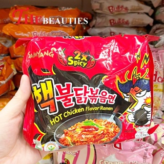 🔥🔥🔥   Samyang Chicken Flavor Ramen 2X Spicy Noodles 140g. ซัมยัง ราเมงกึ่งสำเร็จรูปแบบแห้ง  รสเผ็ดมาก 2x สูตรไก่เผ็ด