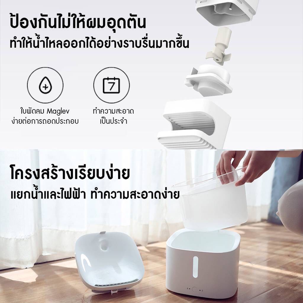 ประกัน-1ปี-น้ำพุสัตว์เลี้ยง-xiaomi-น้ำพุแมว-น้ำพุหมา-ถังให้น้ำสัตว์เลี้ยง-ที่ให้อาหาร-น้ำพุแมวสัตว์เลี้ยง-น้ำพุสุนัข-ดี