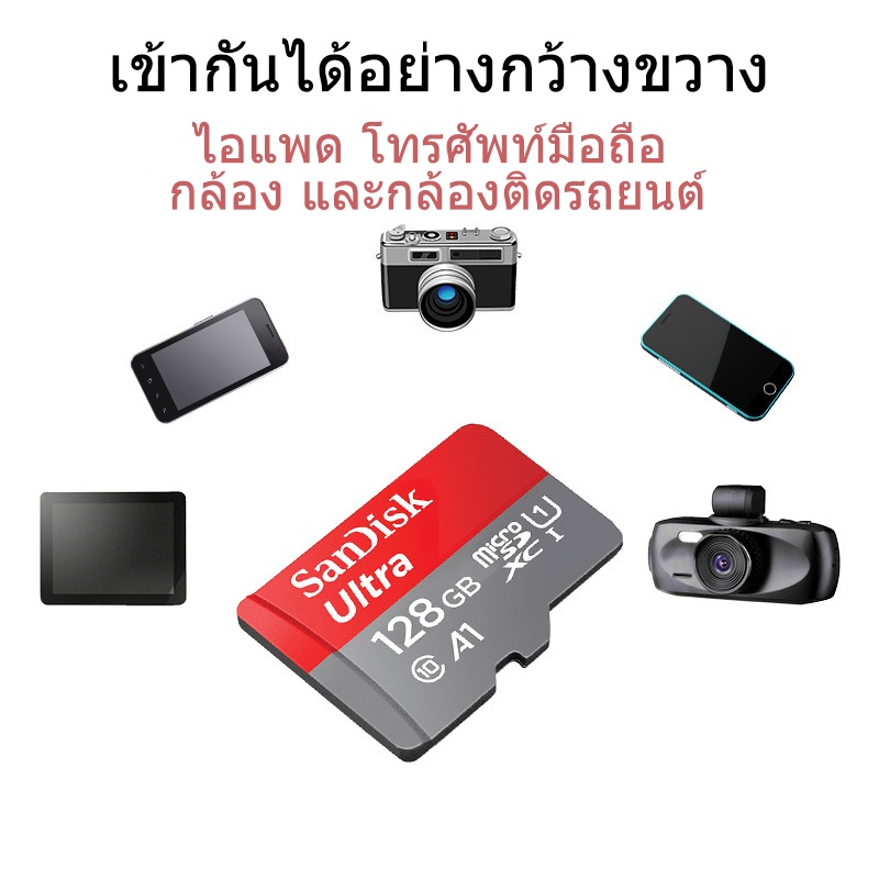 ภาพสินค้าSandisk Ultra Micro SD Card เมมโมรี่การ์ด32GB/64GB/128GBClass10A1 ความเร็ว120MB/sใช้ได้กับมือถือ คอมพิวเตอร์ memory card จากร้าน iphone.pro บน Shopee ภาพที่ 2