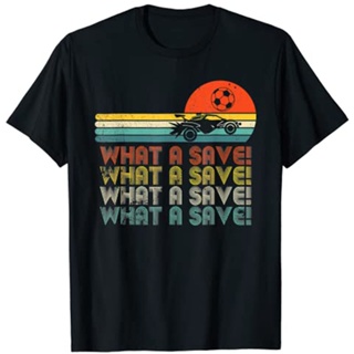 What A Save Vintage Retro Rocket Soccer Car League T-Shirt_01