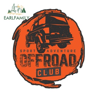 Earlfamily สติกเกอร์โลโก้ Off Road Club Vector กันน้ํา 13 ซม. x 12.9 ซม. สําหรับติดตกแต่งรถยนต์ แล็ปท็อป DIY