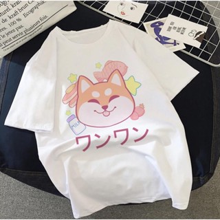 ◘◎✿เสื้อยืดคู่ น้องหมาน่ารัก ชุด Shiba Inu เสื้อยืด unisex