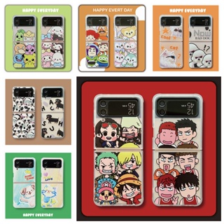 เคสมือถือ แบบแข็ง ลายการ์ตูนแพนด้า พับได้ สําหรับ Samsung Galaxy Z Flip 3 Z Flip 4 zflip3 zflip4