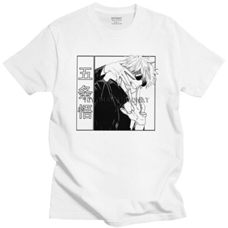 Classic Jujutsu Kaisen T-shirt Men Short Sleeve Anime Manga T Shirt Satoru Gojo Tee O-neck Loose Fit Pure Cotton Ts_05