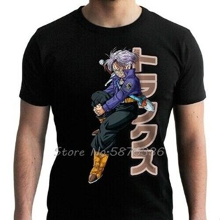 เสื้อยืด ผ้าฝ้าย พิมพ์ลายอนิเมะ Trunks Black Man สไตล์ฮาราจูกุ สตรีท สําหรับผู้ชาย_04