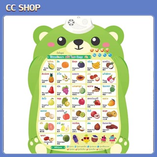 พร้อมส่ง โปสเตอร์พูดได้3 ภาษา ไทย อังกฤษ จีน โปสเตอร์เรียนภาษาสำหรับเด็ก ของเล่นเสริมพัฒนาการ พัฒนาสมอง