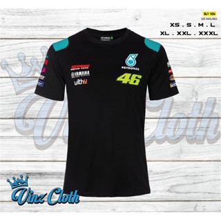 ใหม่ เสื้อยืดลําลอง แขนสั้น พิมพ์ลาย Dual VR46 Petronas Yamaha MotoGP คุณภาพดี