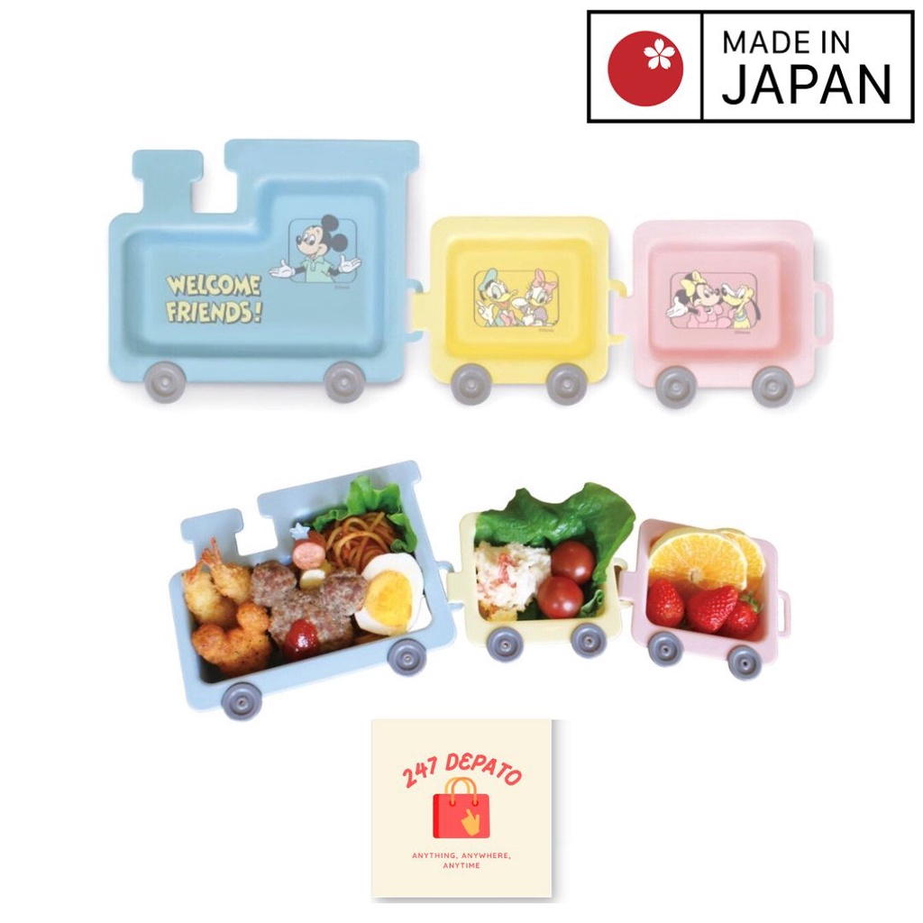 จานหลุม-รถไฟ-made-in-japan-มิกกี้เม้าส์-mickey-mouse-จานหลุมเด็ก-จานข้าวเด็ก