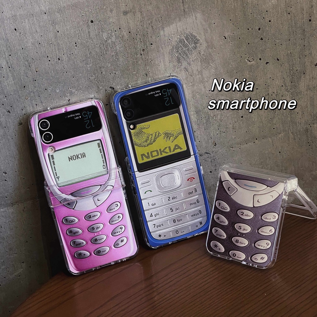 z-flip5-samsung-galaxy-z-flip-4-5g-3in1-น่ารัก-nokia-pc-เคส-samsung-galaxy-z-flip-3-แข็ง-กันกระแทก-เคสโทรศัพท์-สร้างสรรค์