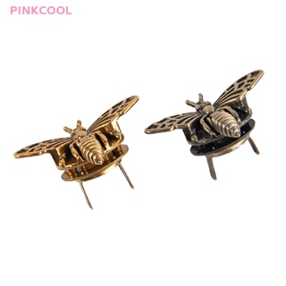 Pinkcool ตัวล็อกกระเป๋า รูปผึ้ง โลหะ สไตล์เรโทร DIY