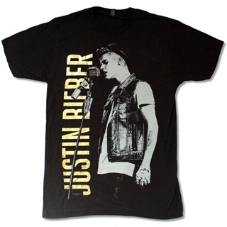 เสื้อยืดพิมพ์ลาย irjfje เสื้อยืด ผู้หญิง ผู้ชาย สไตล์เกาหลี Justin Bieber Justin Bieber Side View Tour Live