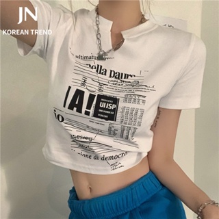 JN Studio  เสื้อแขนยาว  แฟชั่น ผู้หญิง เสื้อยืด fashion ทันสมัย ins สไตล์เกาหลี A29J0B5 36Z230909