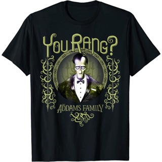 Animation Adams Family The Addams Short-Sleeved Top Men 100% Cotton Round Neck T- เสื้อ