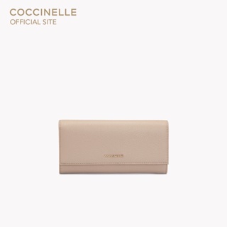 COCCINELLE กระเป๋าสตางค์ผู้หญิง รุ่น METALLIC SOFT WALLET 110301 สี POWDER PINK