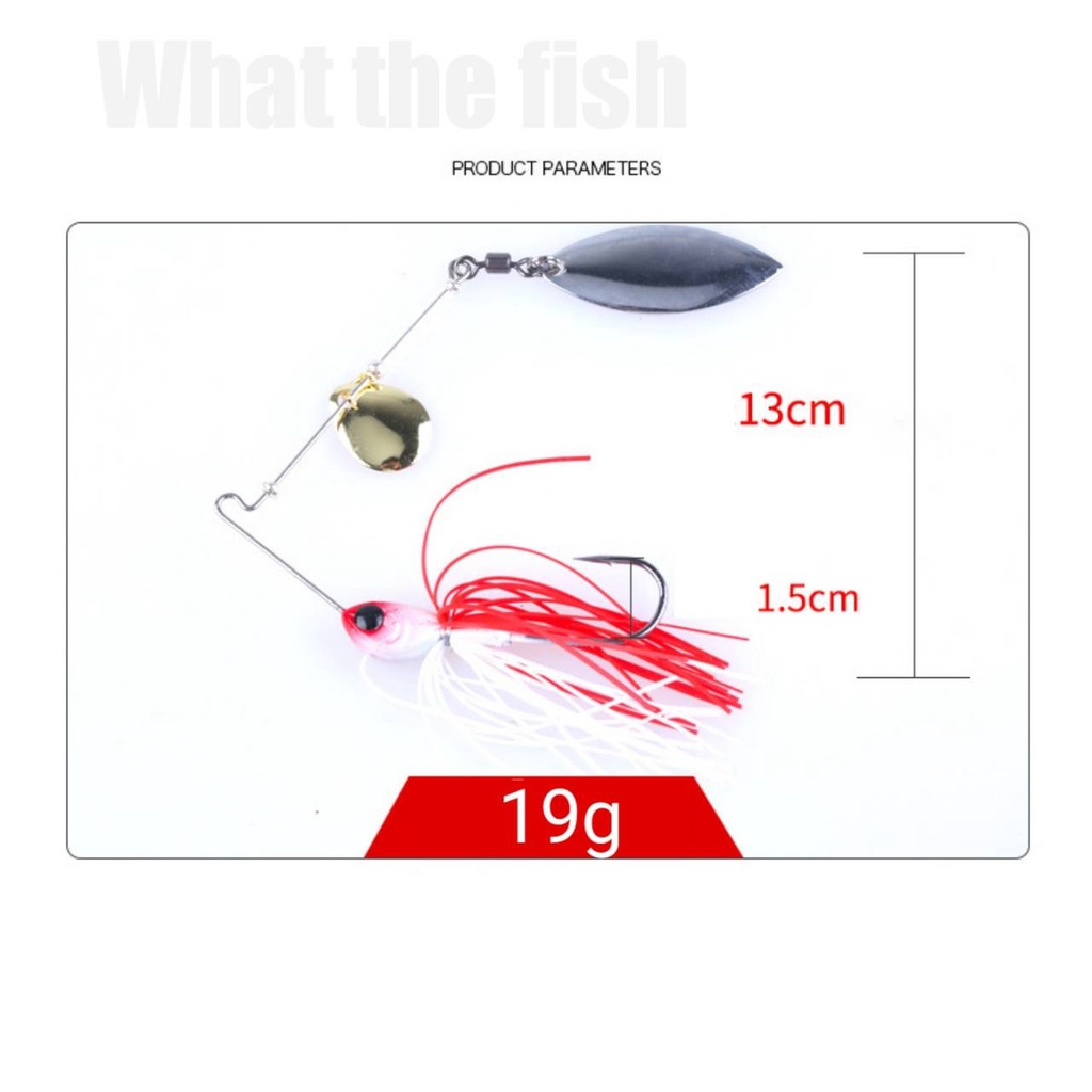 สปินเนอร์เบท-ใบสปินคู่-13g-19g-spinner-bait-เหยื่อตกชะโด-เหยื่อตกแม่คอก-เหยื่อตกปลาช่อนเหยื่อชะโด-เหยื่อตกปลาชะโด-r60