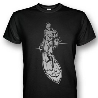 Marvel The Silver Surfer Metallic Prints T-shirt_01