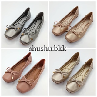 สินค้า สีดำมาแล้ว 🪴[เพิ่ม 1 Size] De Shoes House รองเท้าส้นแบน 🍋 shushu