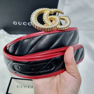 New Gucci Belt With Torchon Double G        85 (32-35) อุปกรณ์: ถุงผ้า ป้าย กล่อง
