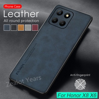 เคสป้องกันโทรศัพท์มือถือหนังแกะ TPU แบบนิ่ม หรูหรา สําหรับ Honor X8a X8 5G X6 4G X8a X8 X6