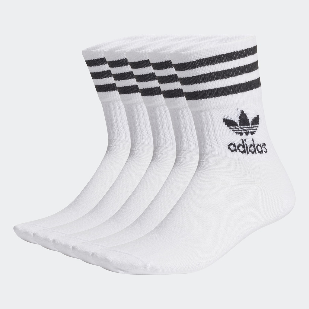 adidas-ไลฟ์สไตล์-ถุงเท้าความยาวครึ่งแข้ง-5-คู่-unisex-สีขาว-h65458