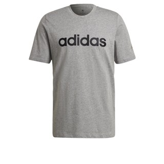 adidas ไลฟ์สไตล์ เสื้อยืด Essentials Embroidered Linear Logo ผู้ชาย สีเทา GL0060