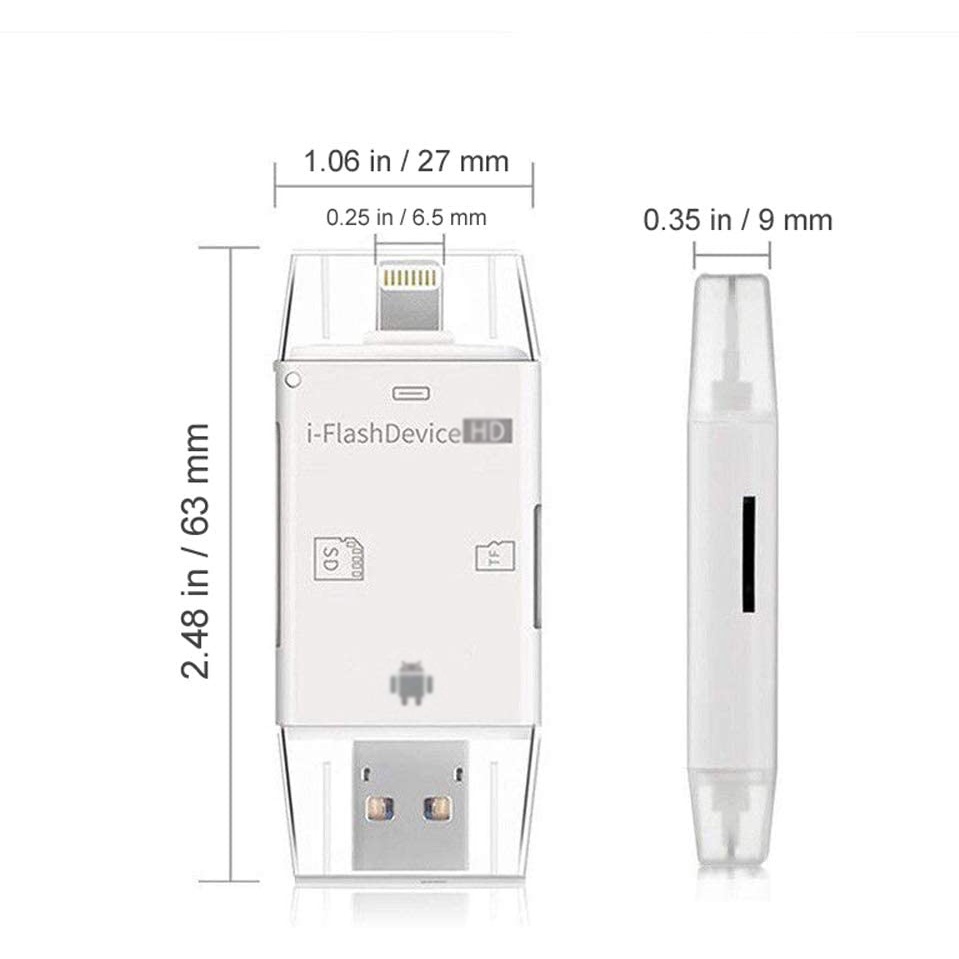 MLIFE - 3 in 1 iFlash Drive เครื่องอ่าน การ์ดหน่วยความจำ เมมโมรี่ แฟลช ...