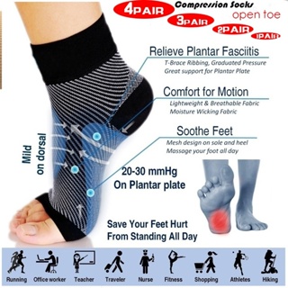 ถุงเท้า บรรเทาอาการปวดข้อเท้า ป้องกันการเมื่อยล้า สําหรับเล่นกีฬา วิ่ง โยคะ