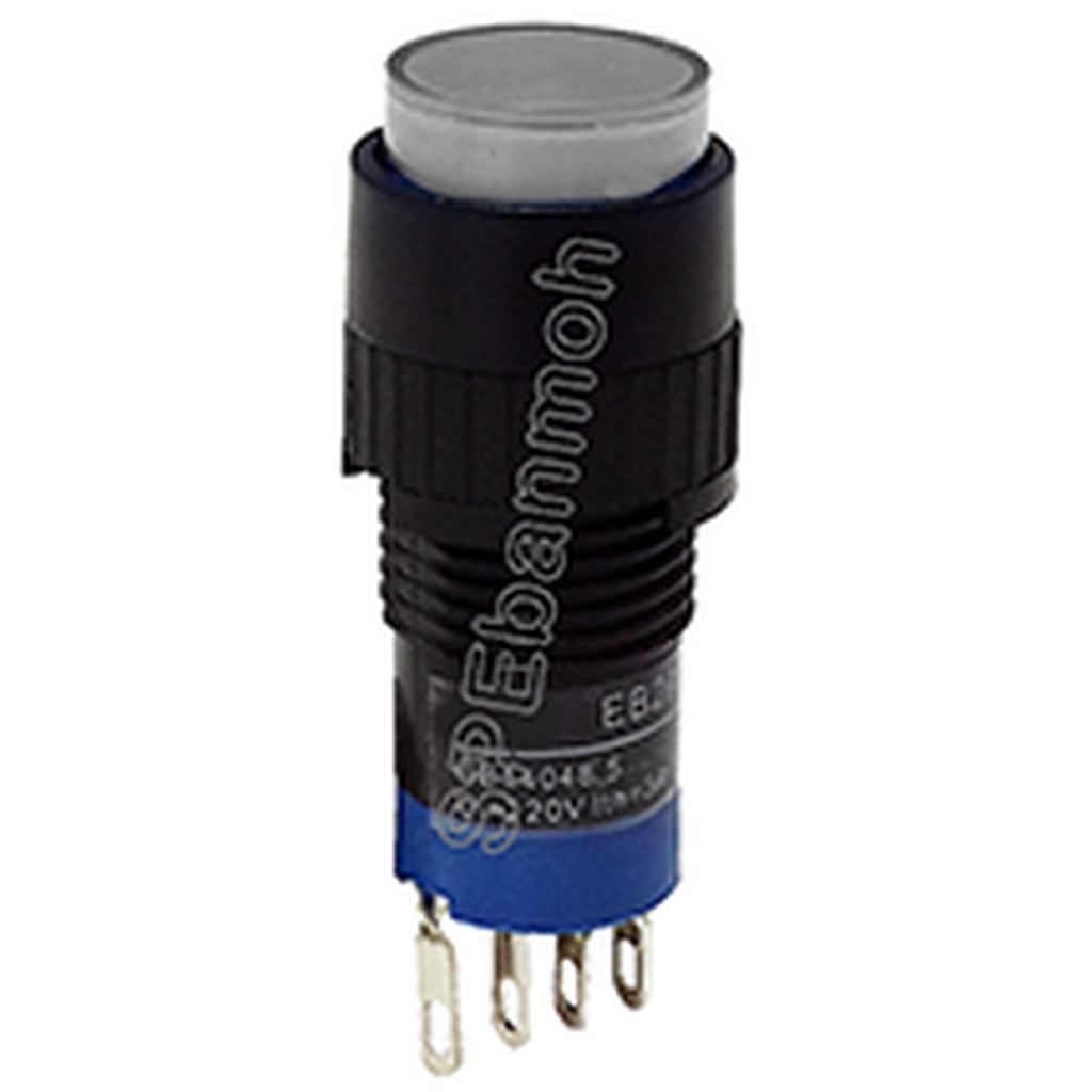 L12A-001-5P-DZ ไฟ 12VDC สวิทช์กดติด-กดดับ 12มิล (Maintain) ไฟ สีขาว ...