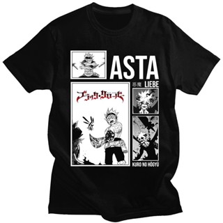 Classic Manga Black Clover Asta T Shirts Men Women Cotton Japan Anime T-shirt Short Sleeved Casual Loose Retro Tshi_01