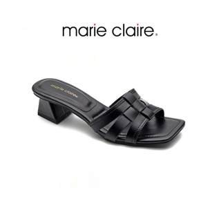 Bata บาจา Marie Claire รองเท้าส้นสูงแบบสวมเสริมส้น สูง 2 นิ้ว สำหรับผู้หญิง รุ่น DOMIKA สีดำ 6706277