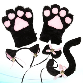 ถุงมือคอสเพลย์ รูปอุ้งเท้าแมวโลลิต้า กอธิค แบบสร้างสรรค์ 0YGB 5 ชิ้น