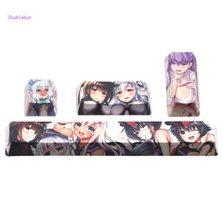 Doublebuy อะนิเมะญี่ปุ่น ESC Spacebar ปุ่มกดแป้นพิมพ์ PBT Ahegao แป้นพิมพ์ Mechanical 4 ชิ้น