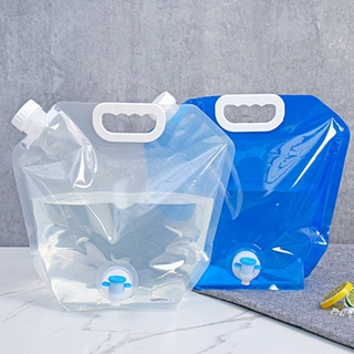 【AG】5L/10L Folding Water Bag Leak-proof Large Capacity Plastic Easy Filling Collapsible Water Carrier