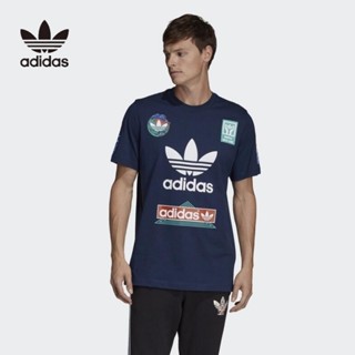 Adidas100 Mens Graffiti Logo Round Neck Casual Short Sleeve T-Shirt DV2072_05