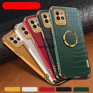 เคส Casing Samsung Galaxy A13 เคส Samsung A04S Case Samsung A04 เคส Samsung S23 Plus เคส Samsung S23 Ultra Case Crocodile Pattern Leather Ring Phone Case โทรศัพท์ ลายหนังจระเข้ พร้อมแหวนนิ้ว สําหรับ