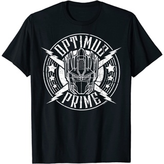 เสื้อยืด พิมพ์ลาย Transformers Optimus Prime Rock Badge สําหรับผู้ชาย_11