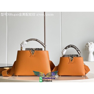 N81410 LV Capucines BB mini versatile shopper handbag womens top-handle tote bag laptop tablet bag