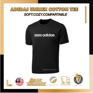  Promosi Sale  ADIDAS 03 TShirt 100% Cotton Unisex T Shirt Round Neck Short Sleeve Baju Lelaki Wanita Ready Stock_05