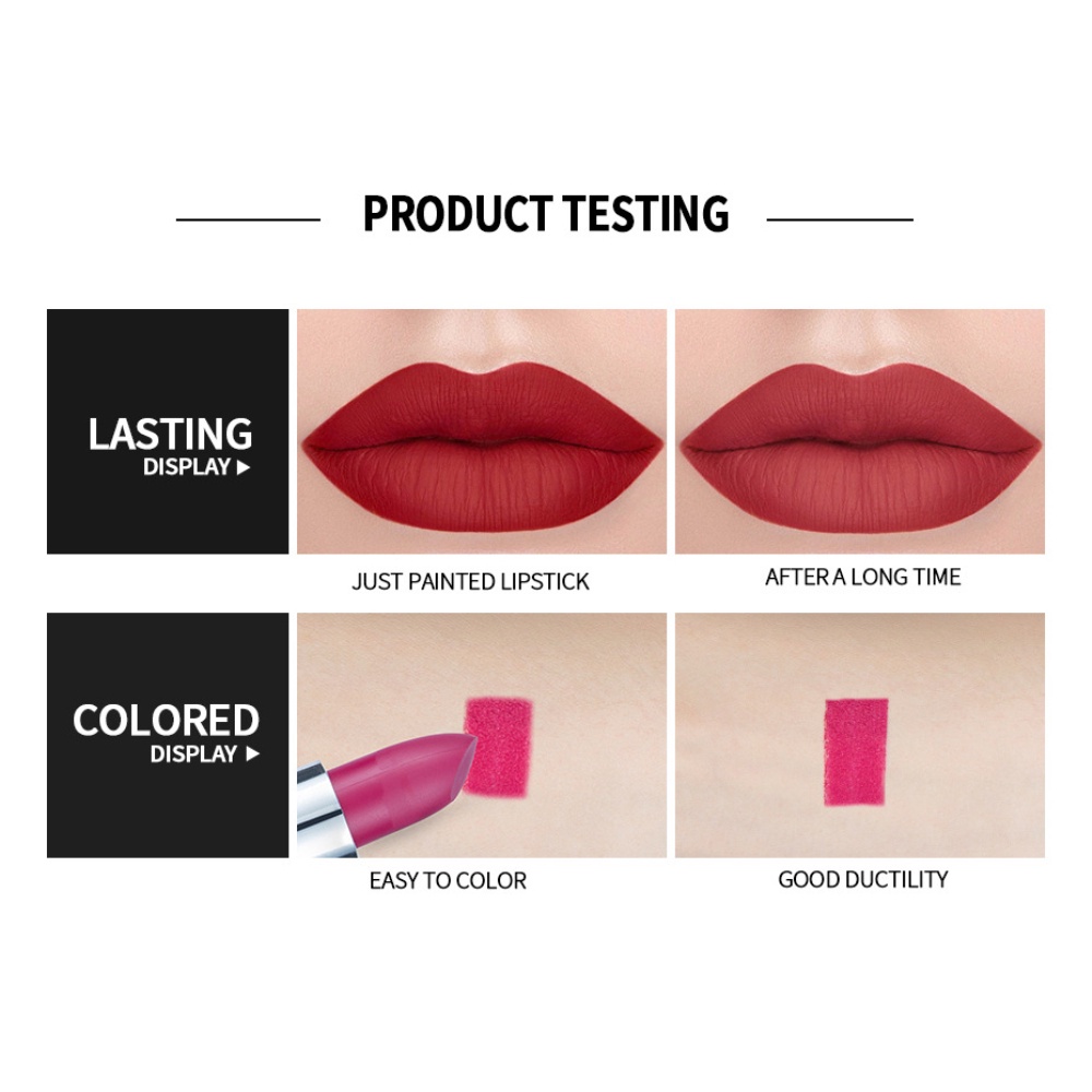 handaiyan-brand-velvet-matte-lipstick-makeup-silver-12-color-nude-long-lasting-pigment-lips-stick