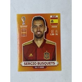 Sergio Busquets สติ๊กเกอร์สะสม ฟุตบอลโลก world cup 2022 Spain Espana ของสะสมทีมฟุตบอล สเปน