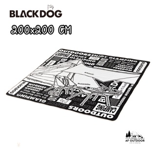 +พร้อมส่ง+Black dog picnic mat 2x2 M สีดำคุมโทน กันน้ำ เสื่อปิคนิค ผ้าปูนั่ง ขนาดใหญ่