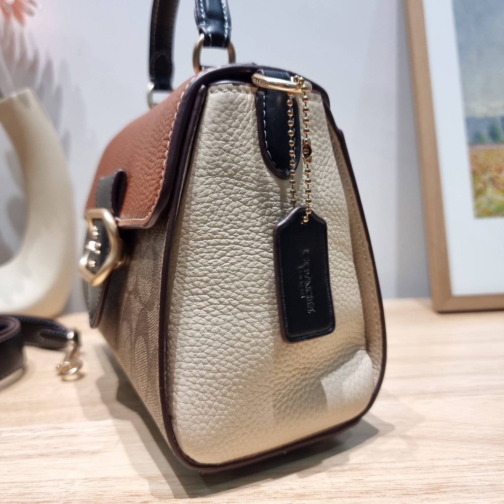 แท้-from-factory-ce569-morgan-top-handle-satchel-in-colorblock-signature-canvas