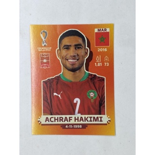 Achraf Hakimi สติ๊กเกอร์สะสม ฟุตบอลโลก world cup 2022 Morocco ของสะสมทีมฟุตบอล โมร็อกโก โมรอคโค