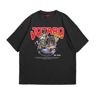 T-Shirtเสื้อยืด ขนาดใหญ่ พิมพ์ลายอนิเมะ Jotaro Kujo Jojo Bizzarre Adventure S-5XL