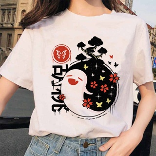Genshin Impact T Shirt Women Hot Game Graphic Tees Unisex Kawaii Summer Tops Harajuku Cartoon Hu Tao T-shirt Funny _05