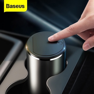 Baseus ถังขยะ ชนิดโลหะผสม สำหรับรถ ที่เขี่ยบุหรี่ ถุงเก็บอุปกรณ์อัตโนมัติ