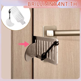 Anti-Theft Lock Portable Travel Door Lock Stainless Steel Punch-Free Door Locks Home Security For House Apartment Travel Dorm Bri