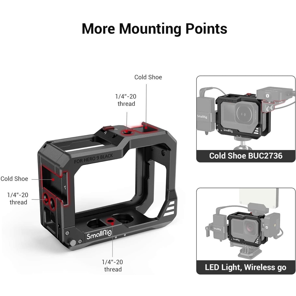 Smallrig Gopro Hero 11/10/9 กรงสีดําสําหรับกล้อง 3084B | Shopee Thailand