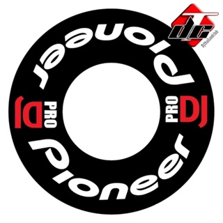 สีดำลายpioneer dj Size "S"สติกเกอร์ 1 ชุดมี 2 ชิ้น Skin jog wheel protective film Pioneer dj XDJ-RR DDJ-SB DDJ-SB2